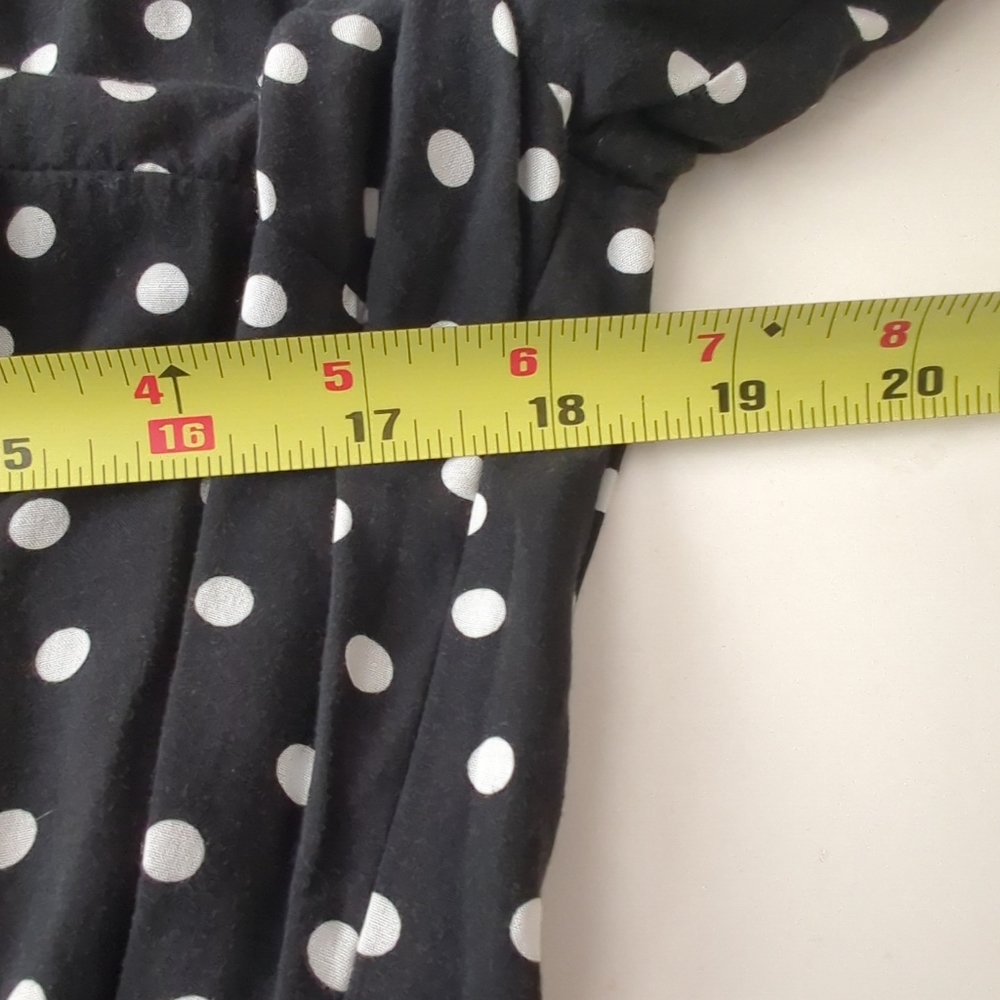 Abercrombie & Fitch Black & White Polka Dot Romper Skort Size Large - Picture 11 of 14
